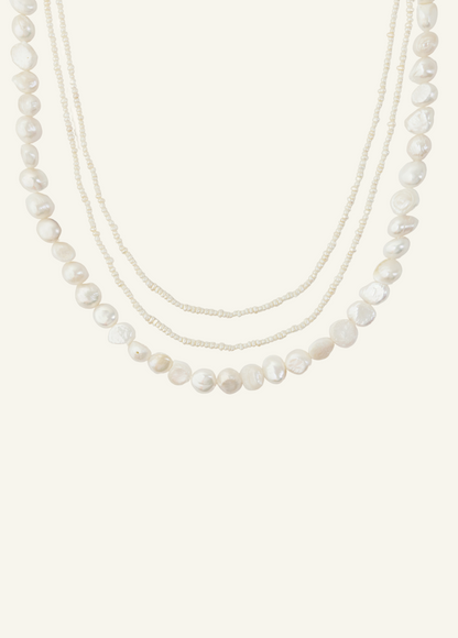 The Ultimate Pearl Necklace Stack