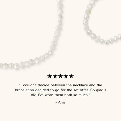 Baroque Pearl Necklace &amp; Bracelet Set