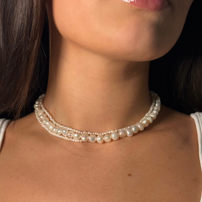 Ultimate Pearl Necklace Stack