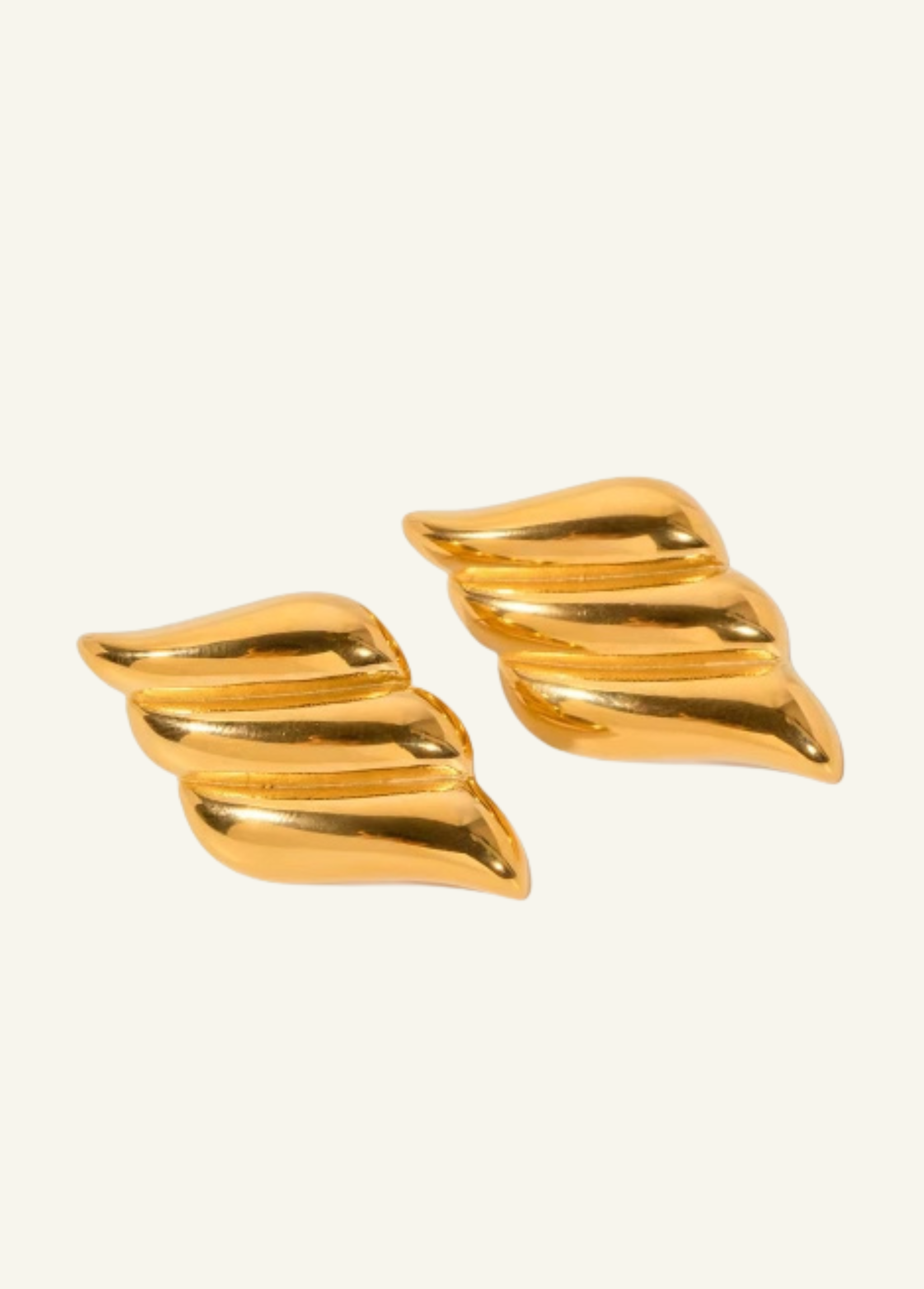 Vintage Gold Wing Earrings