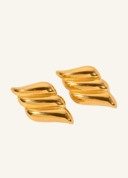 Vintage Gold Wing Earrings