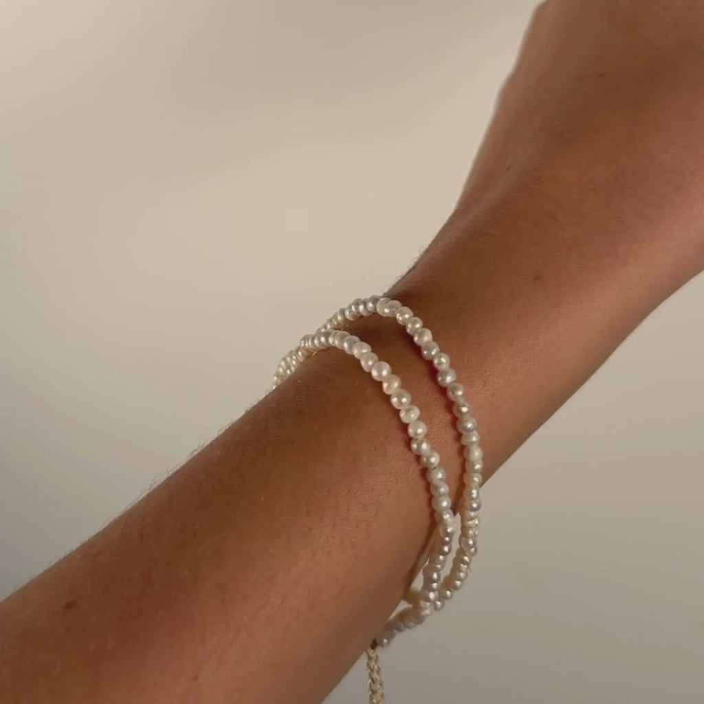 Double Wrap Pearl Bracelet